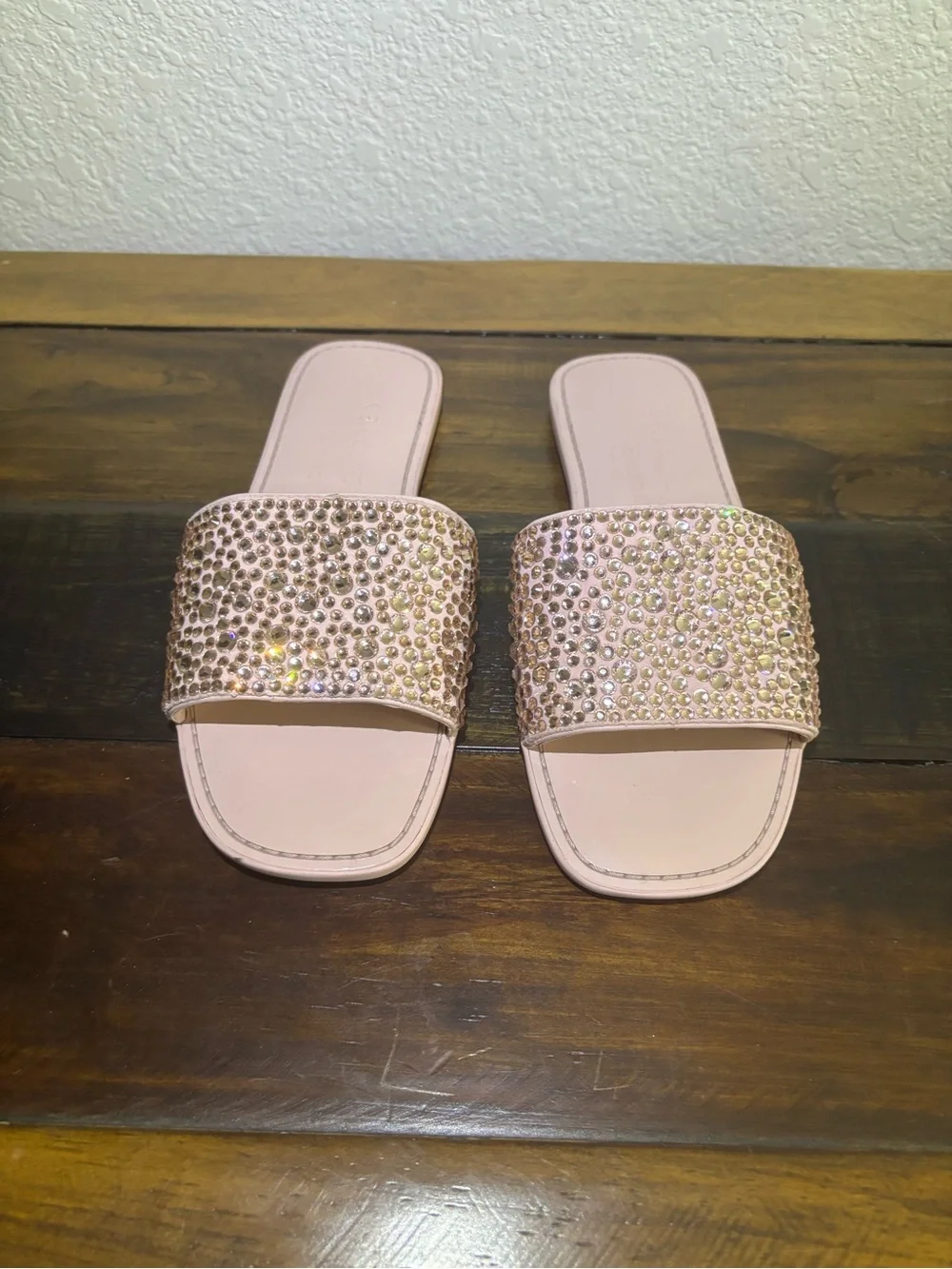 NIB Kate Spade New York All That Glitters Slide Sandal. Mochi Pink. Size 7
